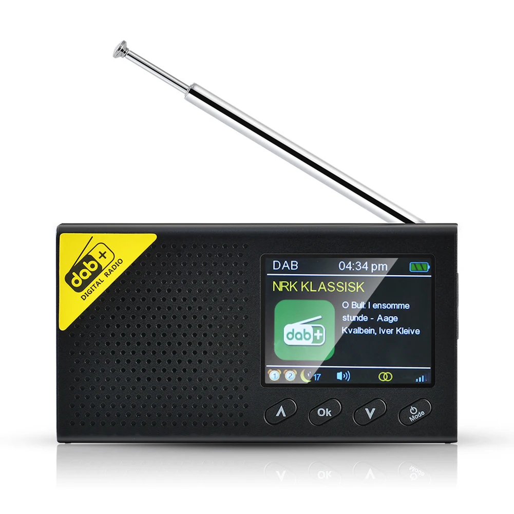 2,4-palcový Rádio Reproduktor LCD Displej 5.0 Digitálne Rádio Stereo DAB FM Prijímač Audio Broadcasting Prehrávač pre Domáce Kancelárie