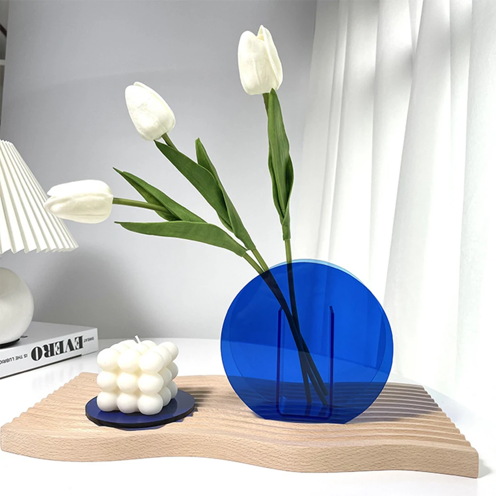 Nordic Akryl Biele Malé Priehľadné Akryl Váza Výzdoba Domov Tabuľka Kvetinové Vázy Rastlín Moderné Svadobné Váza Terária
