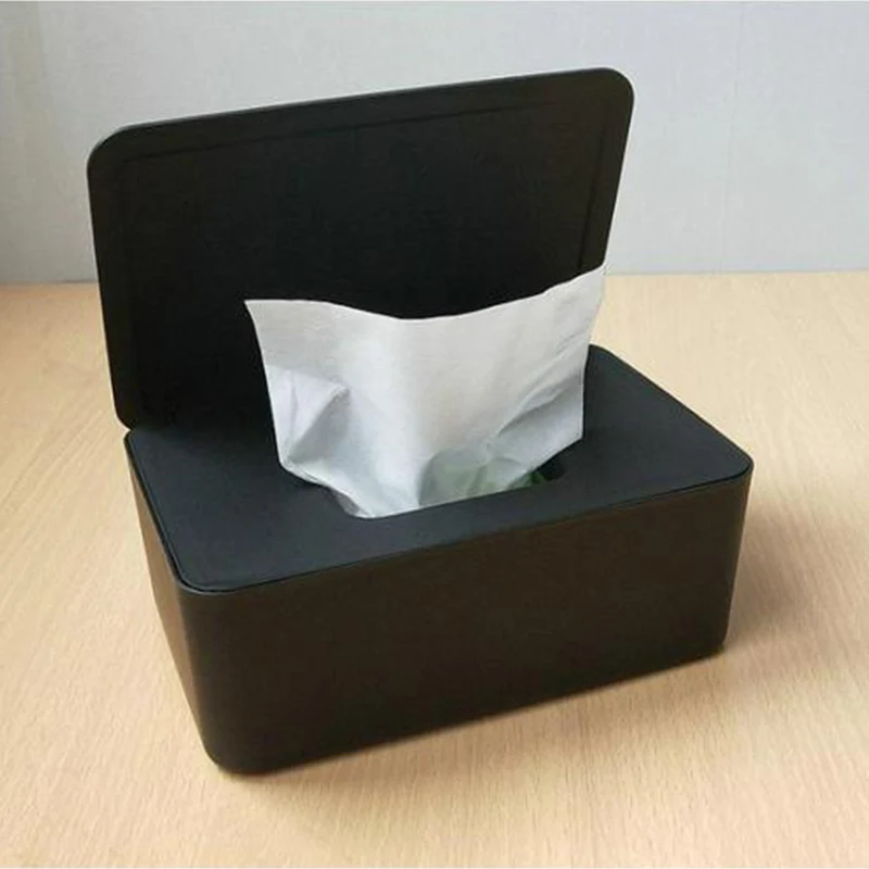 Mokré Utierky Dávkovač Držiak S Vekom Tissue Papiera Úložný Box Home Office Masku Na Tvár Úložný Box Ploche Tkaniva Maska Prípade Skladovania
