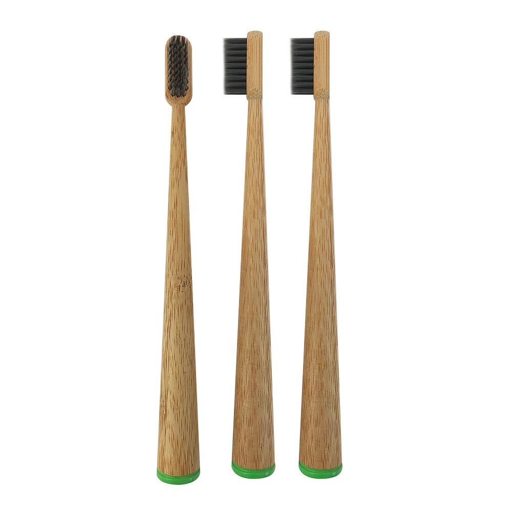 Bambusové drevené Uhlie Kefka Biologicky Zuby Kefkou Banister Štetec/ Vlna Tvar Teethbrush Stredne tvrdosti/ Plochý Štetec