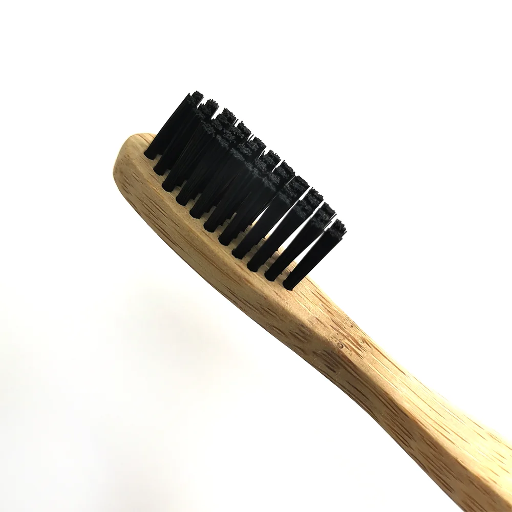 Bambusové drevené Uhlie Kefka Biologicky Zuby Kefkou Banister Štetec/ Vlna Tvar Teethbrush Stredne tvrdosti/ Plochý Štetec