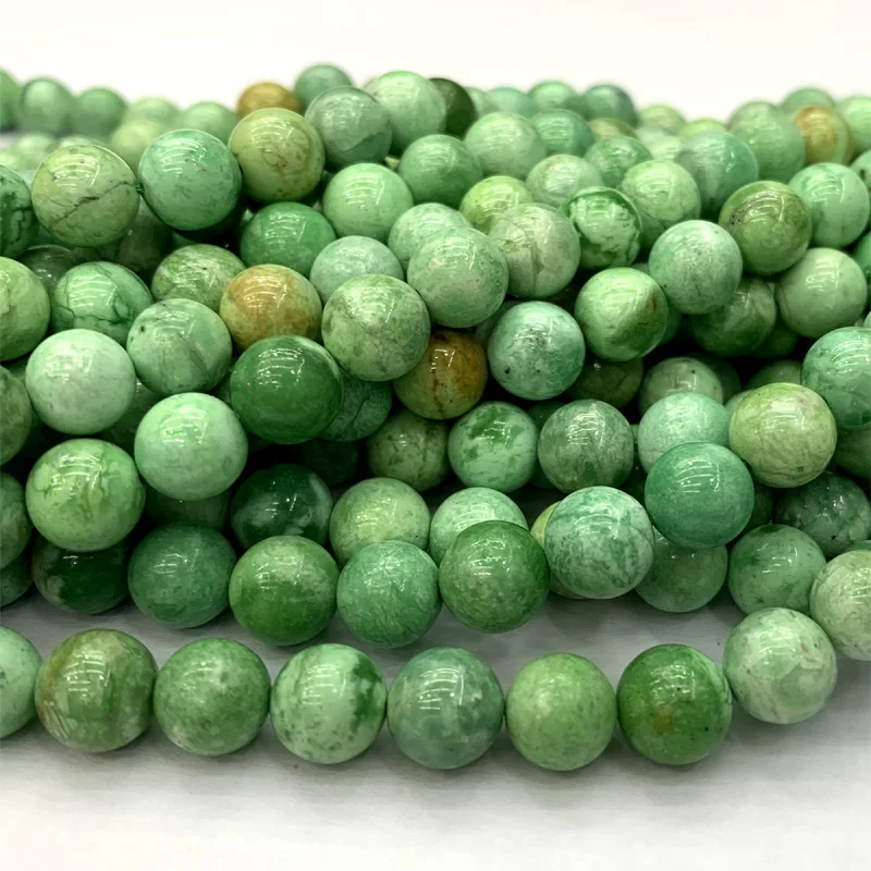 Prírodné Pravý Zelený Variscite Callainite Amblygonite Kolo Voľné Šperky Korálky 15