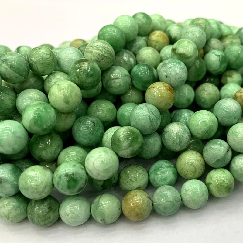 Prírodné Pravý Zelený Variscite Callainite Amblygonite Kolo Voľné Šperky Korálky 15