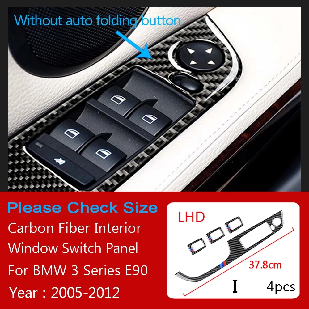 Pravda Uhlíkových Vlákien Interiéru Vozidla Center Control CD Panel Rám, Kryt Nálepky Výbava Pre BMW 3 Series E90 E92 E93