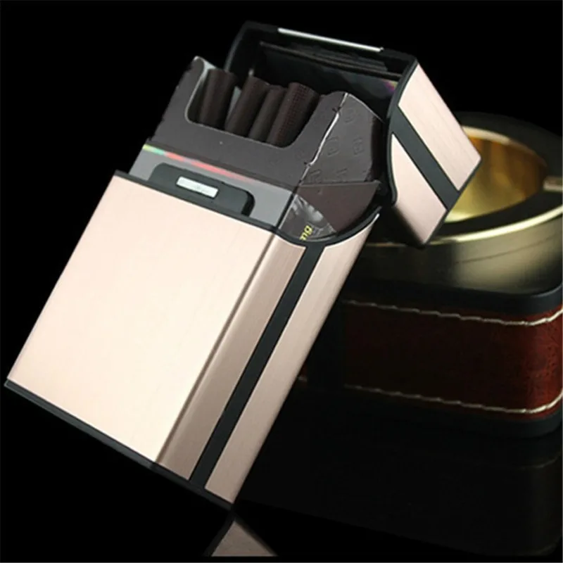 Kov hliníka 20 Cigariet Prípade Zapaľovačov Najlepší Priateľ Magnetickou sponou Tabaku Box