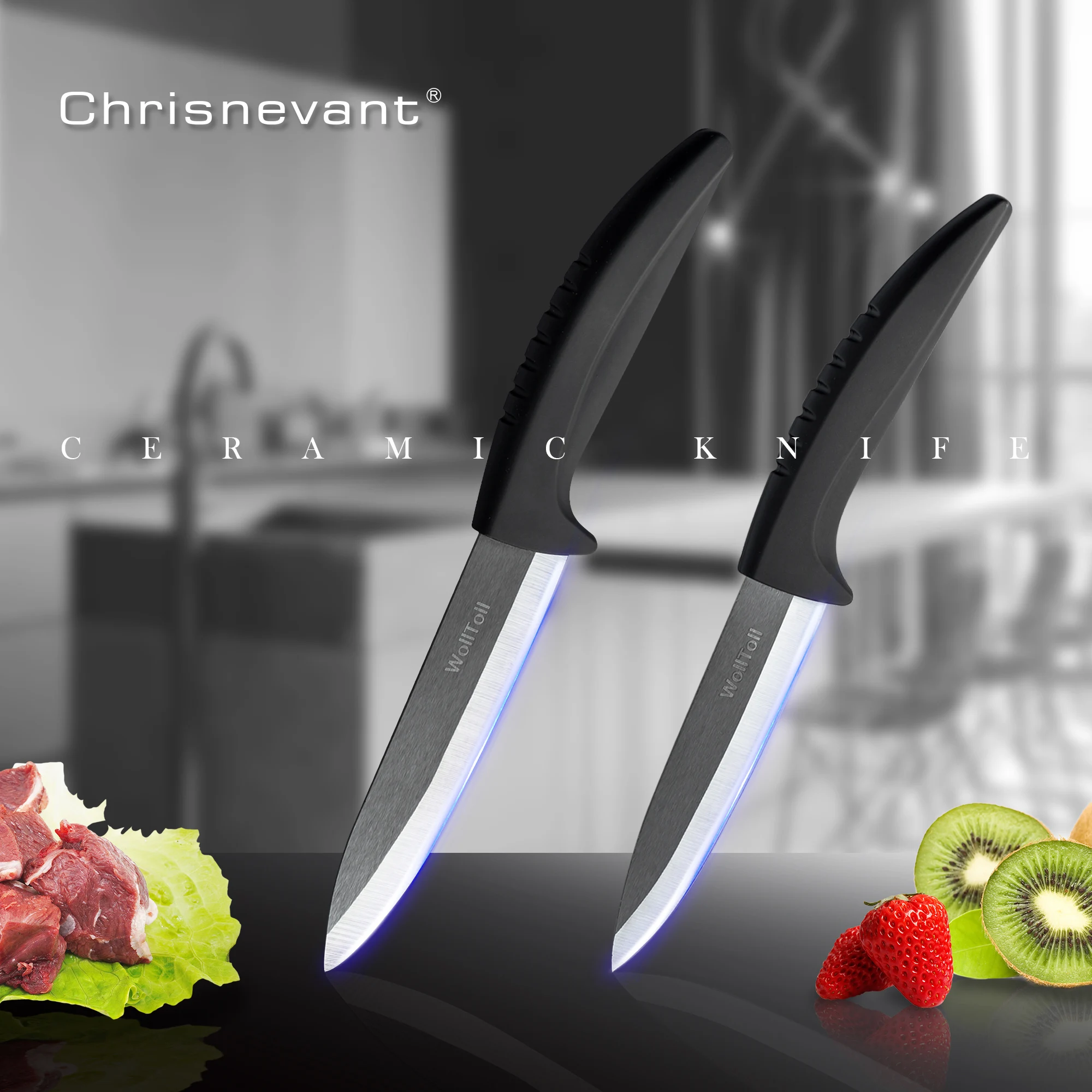 Keramický Nôž (3 4 5 6 palcov) S Nožom Kryt 2 Dielna Sada Čierna Čepeľ Pre Kuchár Lúpanie Ovocia, Zeleniny Pomôcky na Varenie