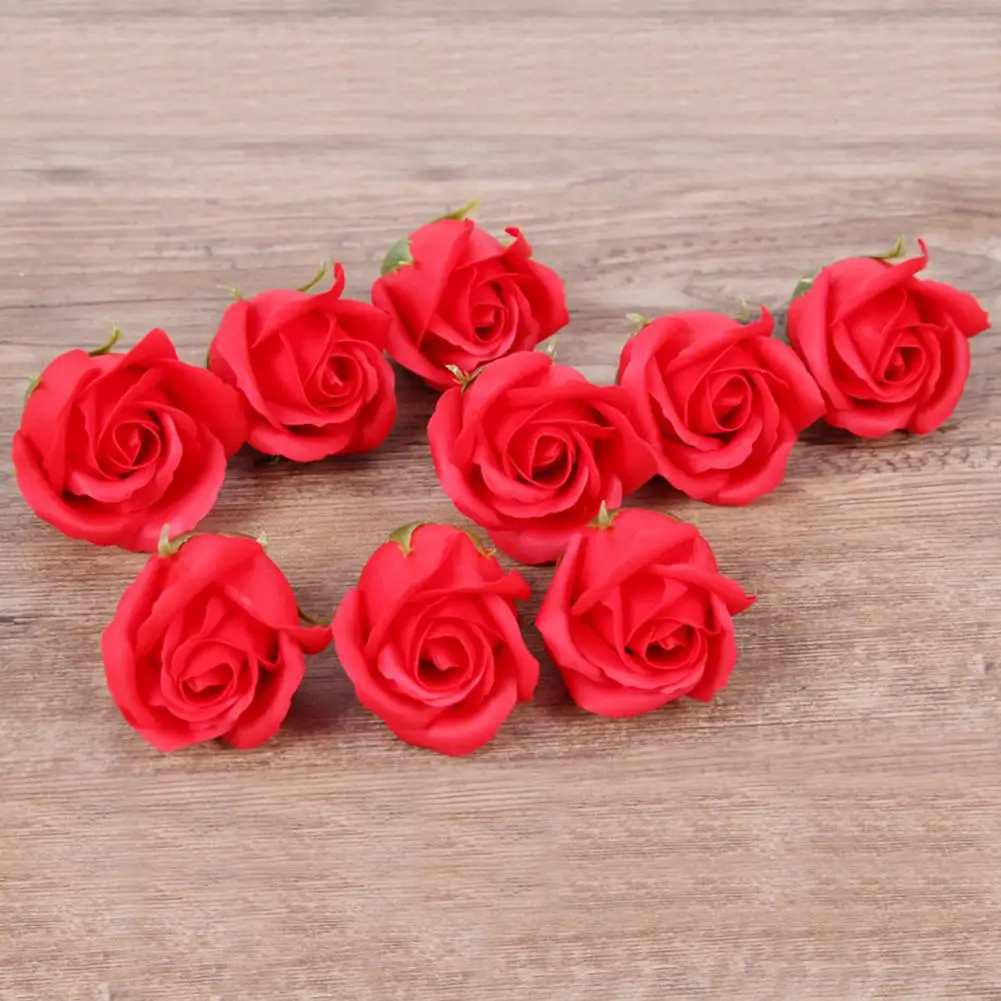 50Pcs Simulácia Rose Voňajúce Mydlo Kvetinové Svadobné Dekorácie valentínske Romantický Darček Scrapbooking DIY Veniec Domova