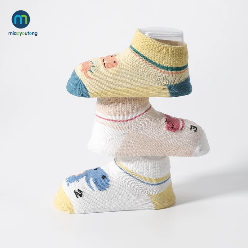 5 Pár Batoľa Lete Tenké Oka Ponožky Pre Dievčatá Chlapci Roztomilý Zvierat Detí Priedušné Ponožky Baby Novorodenca Krátke Deti Miaoyoutong