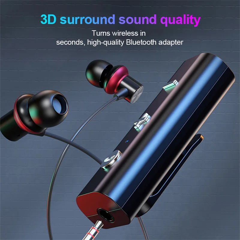 Prenosné Bluetooth 5.0 Prijímač s Vysokým rozlíšením Hovor-free, 3.5 Mm AUX Audio Prijímač 3D Surround kvalitné Bluetooth Adaptér