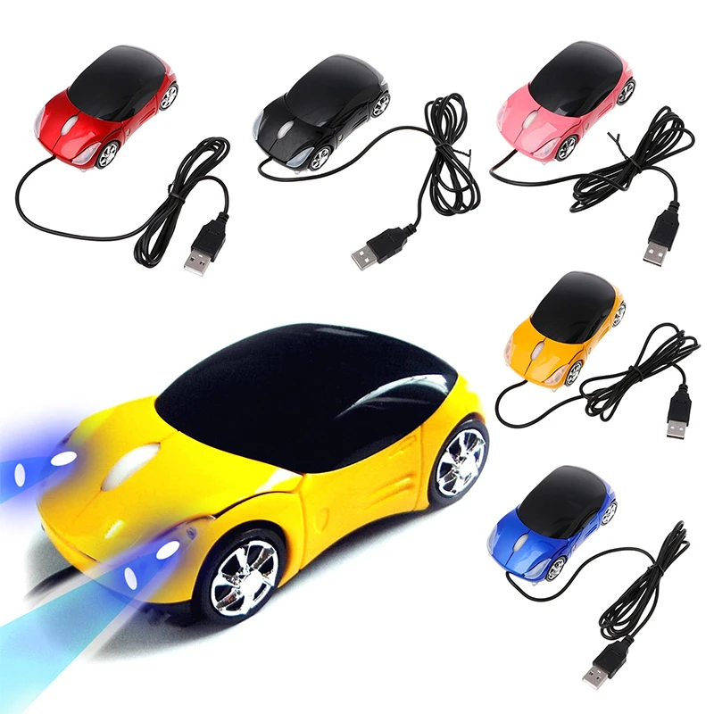 Káblové Herná Myš, 1000DPI LED Optické USB 3D Počítačovej Myši Hra Auto Tvar Pre Notebook PC Gamer Pre PC, Notebook