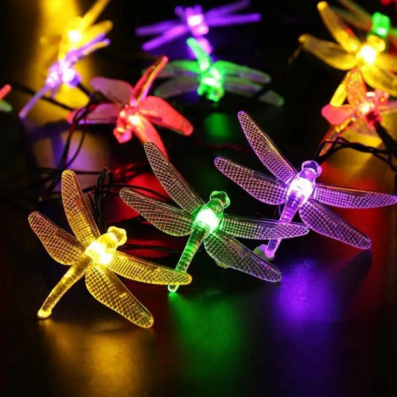 20 ks solárnych string dragonfly nepremokavé vonkajšie záhradné párty dekorácie svetla Vodotesný Technológia, Jednoduchá obsluha