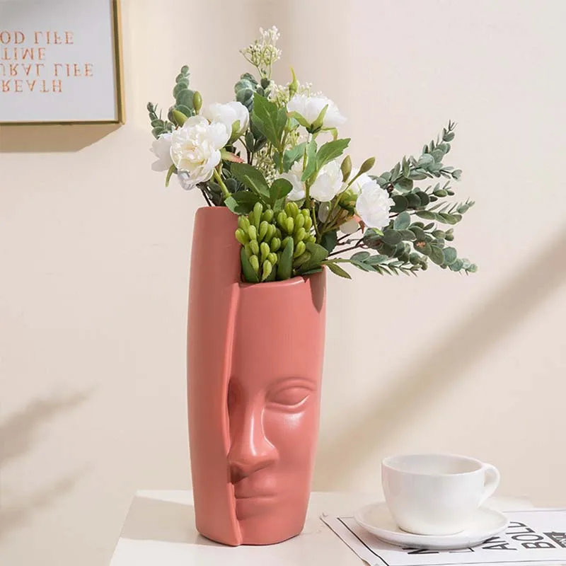 Kreatívne Tvár Kvetináčov Váza Plastové Kvet Dohoda Víla, Záhradné Dekorácie, Ozdoby Ploche Displeja Remesiel Suché Kvetinové Vázy