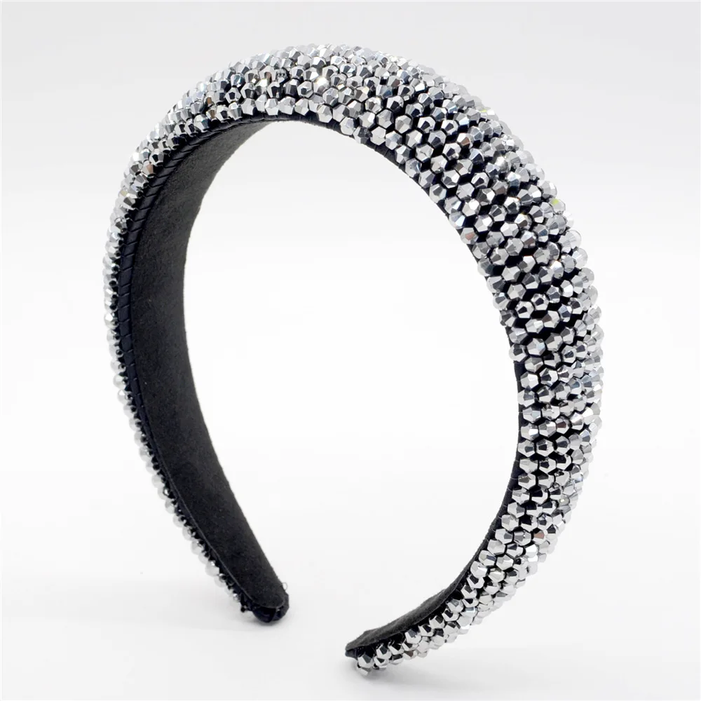 JOLORYM Šperky Ženy Farebné Kórea Crystal Trendy Headdress Hubky Hairband Vlasy Príslušenstvo 3 cm Široká Čelenka FG-YL-006