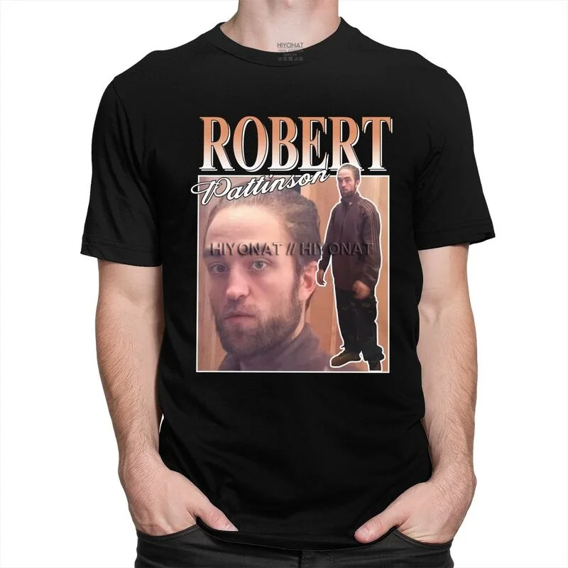 Kawaii Zábavné Robert Pattinson Stojí Meme Tričká Mužov Krátke Rukáv Ročníka Rob T-tričko Printed Tee Bavlna Nadrozmerné Tshirts