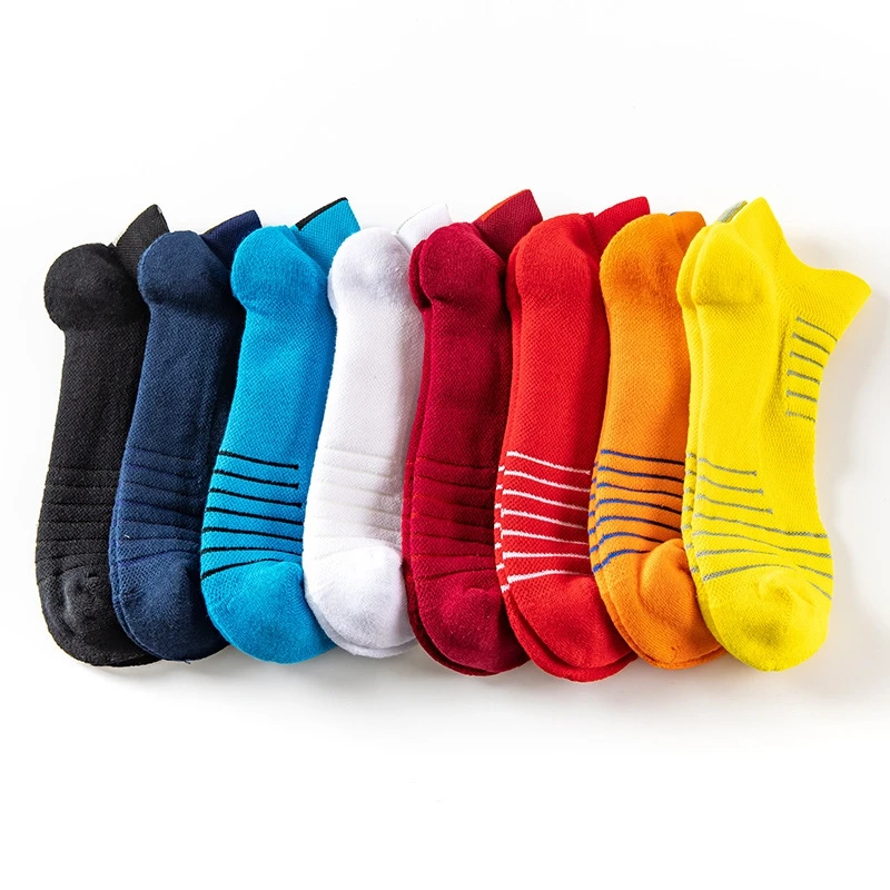 5 Párov Elite Loď Atletické Športové Ponožky Tlmenie Svetlé Farby Uterák Spodnej Priedušná Vonkajší Basketbal Bicykli Beží Ponožky