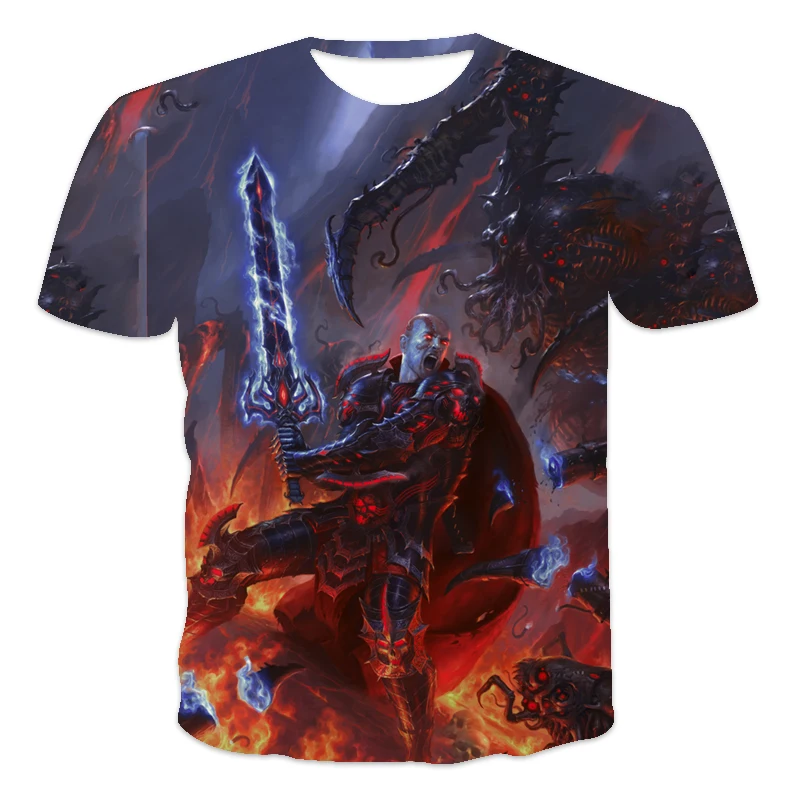 Sci-fi Monster Diabol pánske T-shirt O-Krku Krátky Rukáv Bežné Ulici Top CG Originálne Maľovanie na tričko XXS-6XL