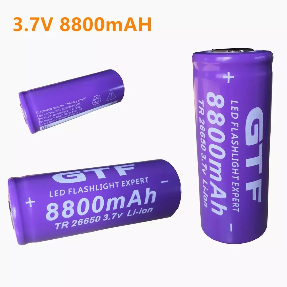 Nový TR26650 3,7 V 8800mA，Lítium-iónová batéria，nabíjateľné lítiové batérie, 26650A ,Vhodné pre LEDflashlight