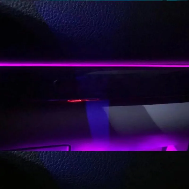 10 v 1 RGB LED Atmosféru Auto Svetlo Interiéru Okolitého Svetla, Akryl Optický Prúžky Svetla App Control 80 cm DIY Hudby svetlo