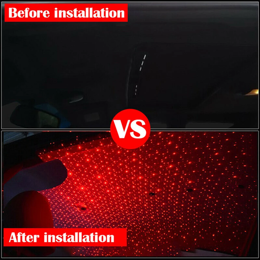 Auto Atmosféru Lampa USB Interiéru Vozidla Okolia Star Light LED Projektor Hviezdne Nebo Nové