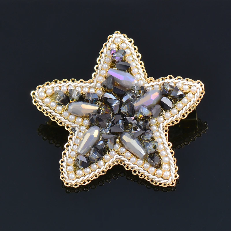 SINLEERY kórejský Štýl Luxusné Crystal Hviezda Hviezdicu Brošňa Pin dámske Módne Doplnky 2021 XZ179 SSP