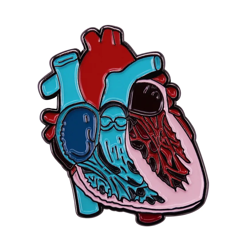 Predaj Smalt Pin Módne Kovové Klopě Pin Anatómia Srdca Odznak Ľudských Orgánov Brošňa Lekárske Študentov Šperky Jedinečné Darčeky 2021