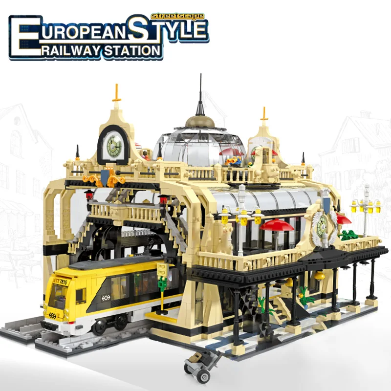 Tvorca Európskej Železničnej Stanice Architektúry Tehly Na Ulicu Stavebným Hračky HolidayGift Pre Dospelých