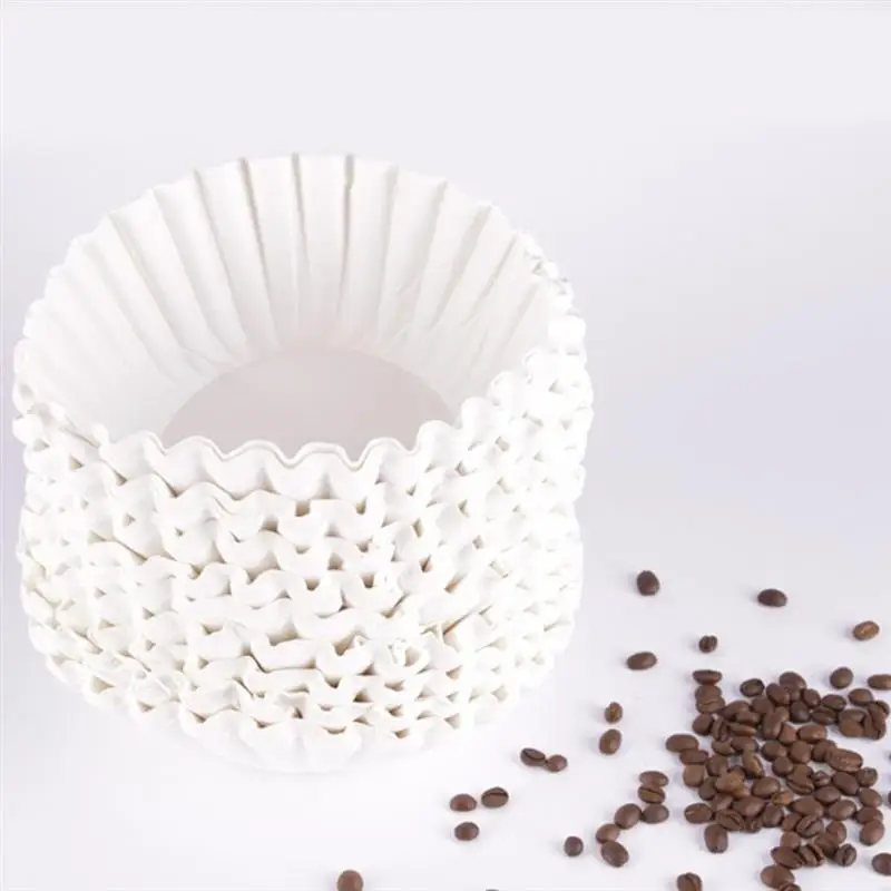 500Pcs 25 cm Hárky Americkej Obchodnej Kávy Filtračný Papier Kôš Kávové Filtre na Kávu Ware Kávové Filtre (Biela)