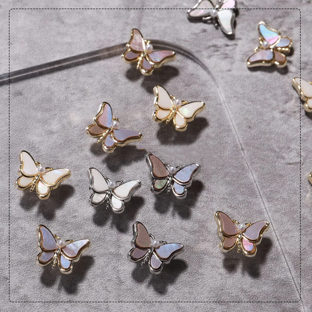 Motýľ Nechtov Kamienkami Jemné Zliatiny Fritillary Charms Lesklé Luxusné Farebné DIY Nechtov Art Šperky Manikúra Príslušenstvo 1PCS