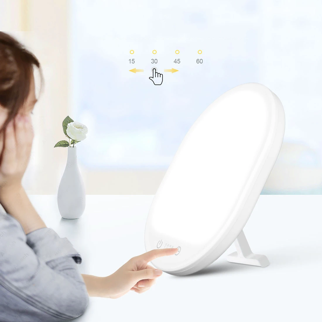 Svetelná Terapia Lampa UV-Free 10000 Lux Jas Nastaviteľný Anti-Únava, Depresia Plynulou Fototerapia Relaxovať Náladu Šťastný Svetlo