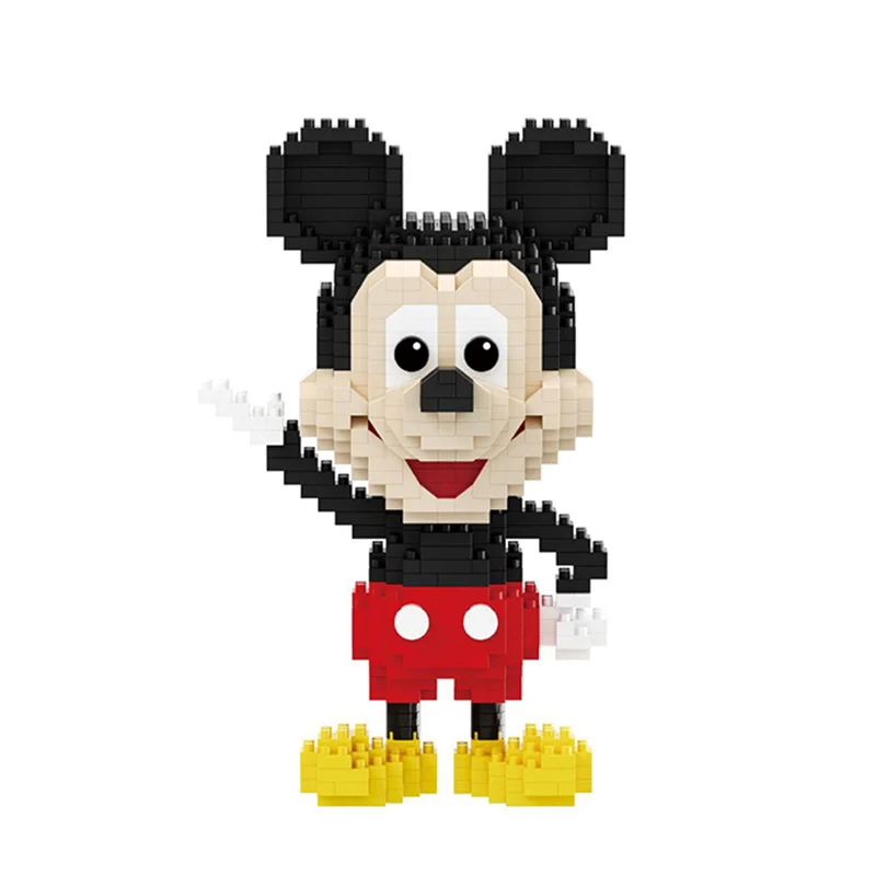 Disney Stavebné Bloky, Mickey Mouse, káčer Donald DIY Zostavený Model Obrázok Vzdelávania Hračky Tehál Deti, Dospelých, Dekorácie, Darčeky