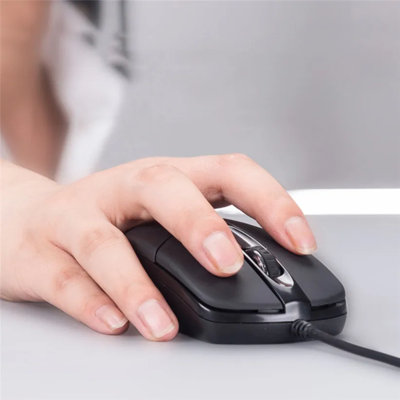 Univerzálna USB Wired Mouse for Business, Home Office Herné 1200DPI Optical Mouse pre PC, Notebook 1,3 M Kábel USB Myši