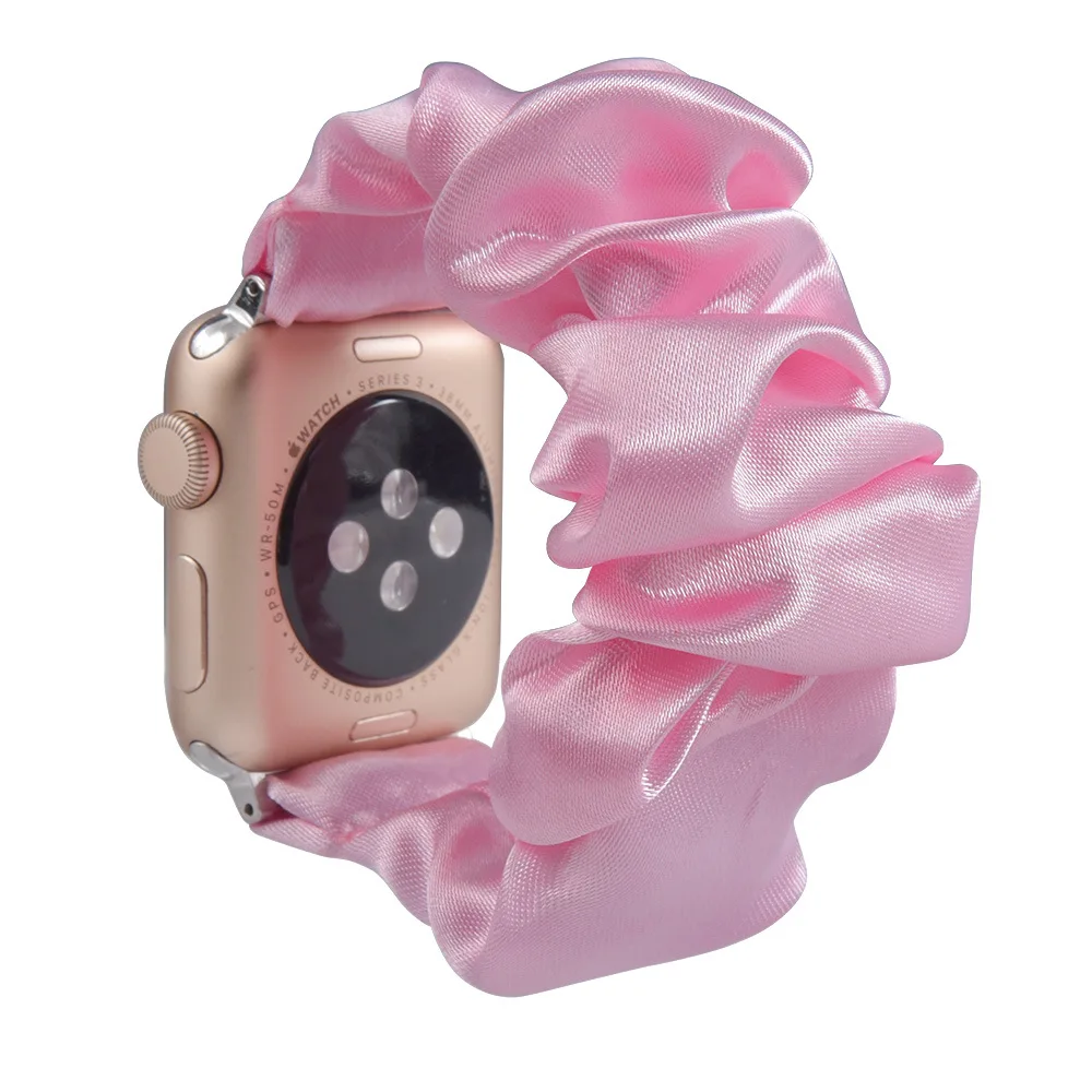 Textílie Vlasy Krúžok Kapela Popruh Pre Apple Iwatch 38 mm 40 mm 42mm 44 mm Módne Odolné Elastické WatchBands Pokles Odporu Náramok
