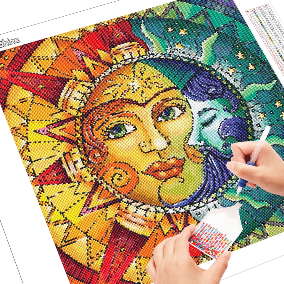 EverShine Plné Námestie Diamond Výšivky Krajiny 5D DIY Diamond Maľovanie Slnko Mozaiky Abstraktný Obraz Cross Stitch Wall Art