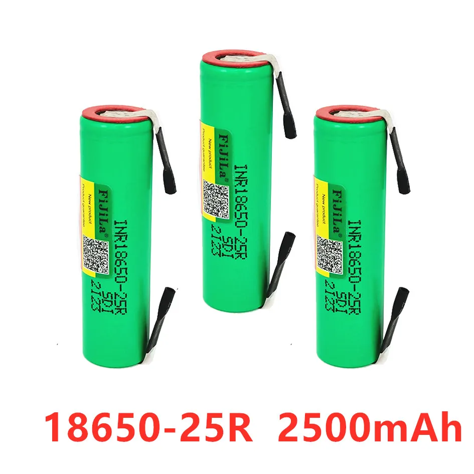 2/3/4/6/10 KS Originálne Pre Samsung 18650 2500mah batérie INR18650 25R 20A vypúšťanie lítiové batérie+ DIY Nikel