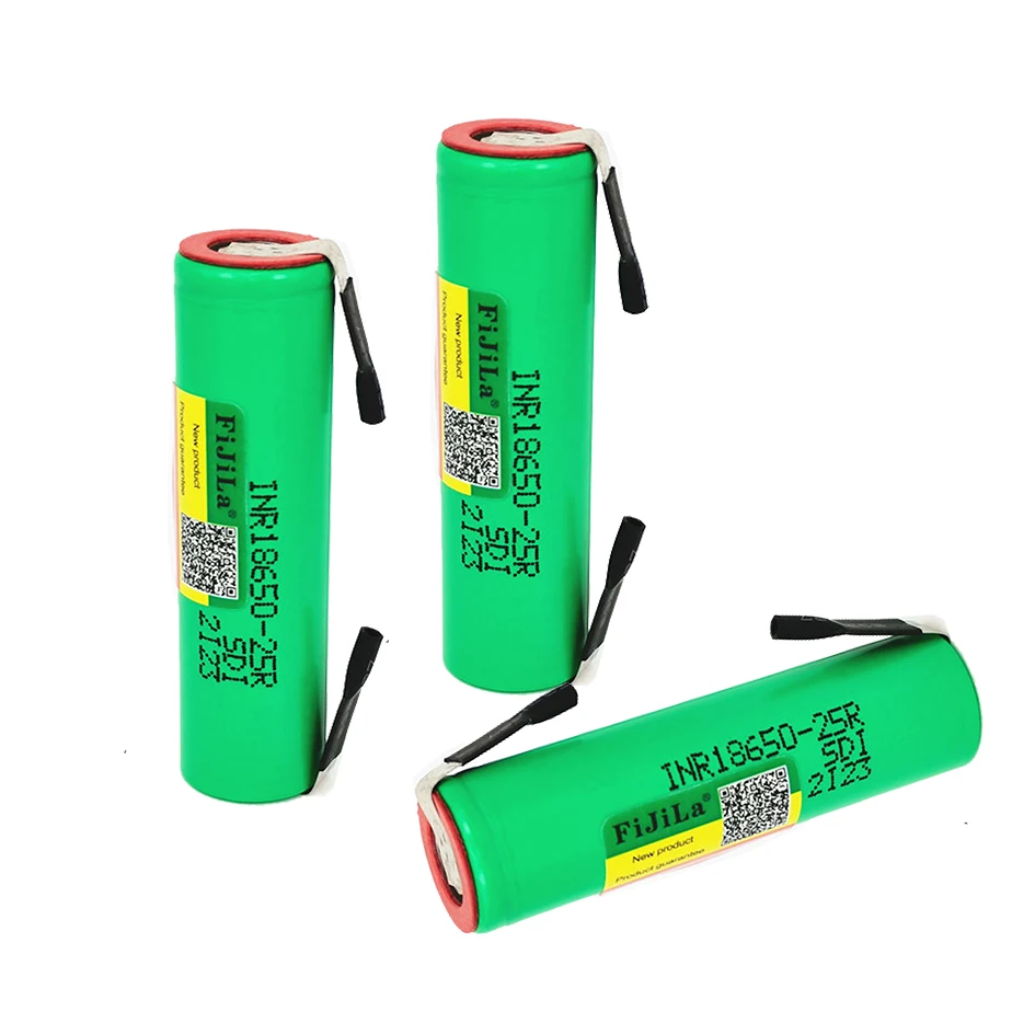 2/3/4/6/10 KS Originálne Pre Samsung 18650 2500mah batérie INR18650 25R 20A vypúšťanie lítiové batérie+ DIY Nikel