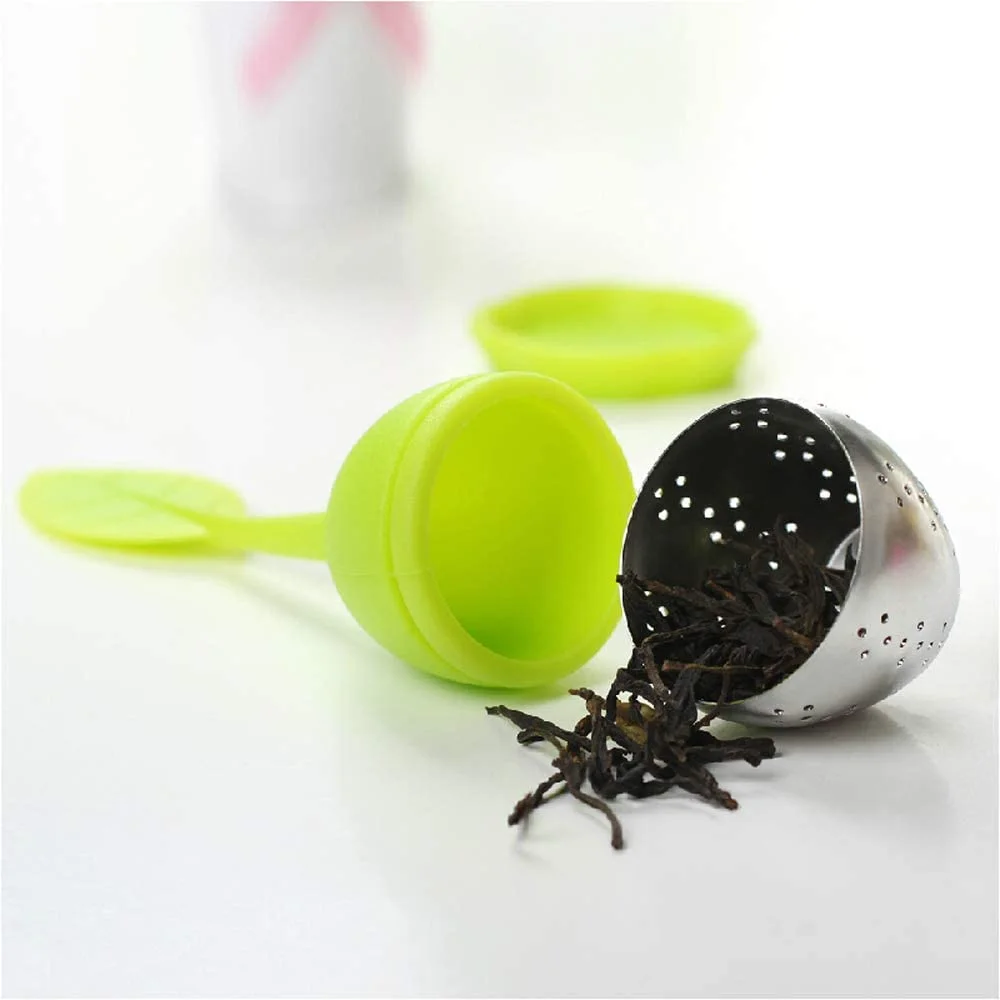 Čaj Infuser Silikónové Rukoväte z Nerezovej Ocele cedidlom Čaj Filter Čaj loptu Leaf odkvapkávacej pre Rastlinné Spice Tea pot Šálku Čaju
