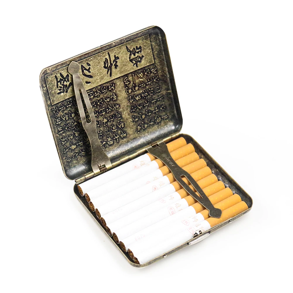 1 KS Módne a Luxusné Cigariet Prípade Prenosné Kovové Cigariet Prípade Cigariet Prípade Vintage Kovové Cigariet Prípade