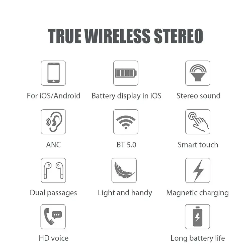 Lenovo Qt83 Bezdrôtové Bluetooth Slúchadlá Touch Ovládania Dual Stereo Bass Music Slúchadlá Nepremokavé Športové Earplug S Mikrofónom