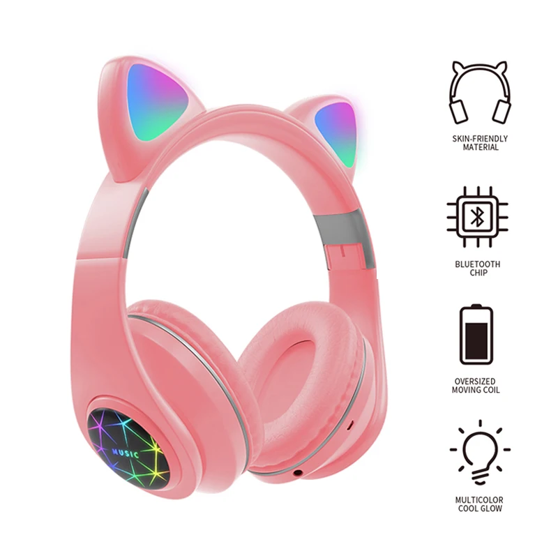 XVIDA M2 Cute Cat Slúchadlá Bezdrôtové Slúchadlá Muisc Stereo Bluetooth 5.0 S Mikrofónom Deti, Dcéru Slúchadlá Slúchadlá Darček