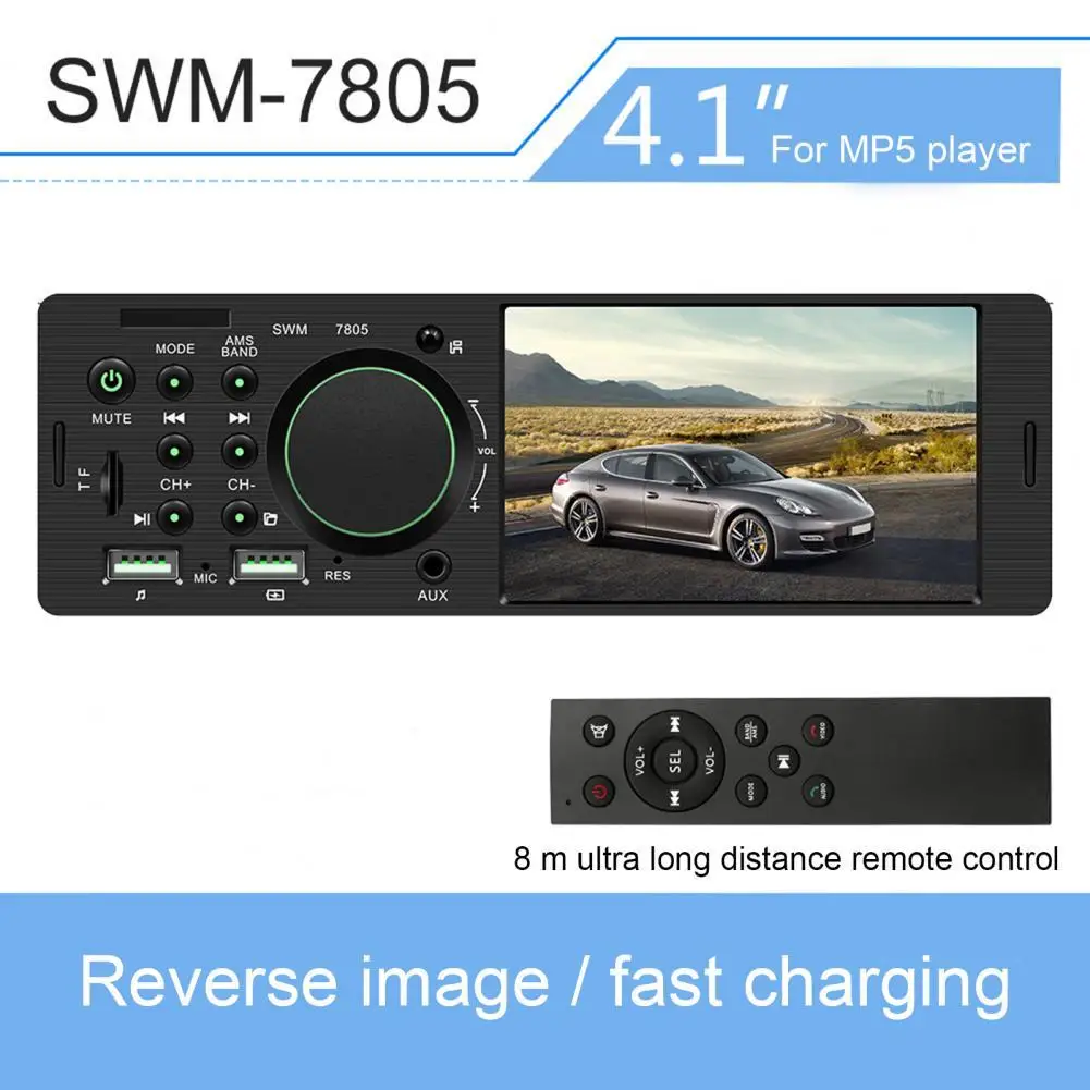 7805 Auto MP5 Prehrávač 1 Din HD 4.1 palcový Displej FM Stereo Audio Rádio Auto Styling Doplnky Interiéru