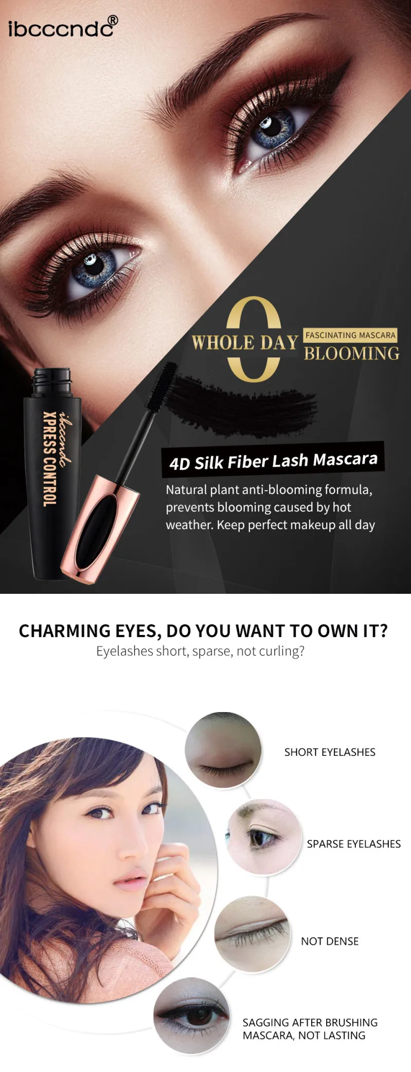 Nový 4D Hodvábne Vlákno Lash Mascara Waterproof 3d Mascara Pre Predĺženie Rias Čierne Hrubé Predĺženie Očné Riasy Kozmetika