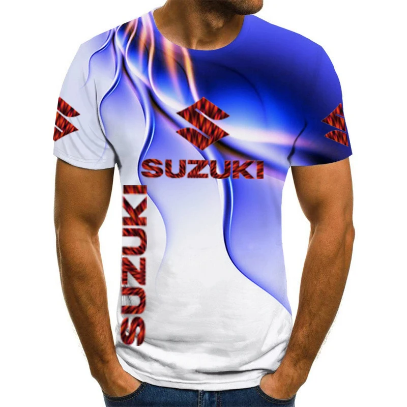 Pánske Letné Vonkajšie Športové Preteky Cross-country Cyklistika Top 3D Tlač Motocykel Suzuki pánske Krátke rukávy T-shirt