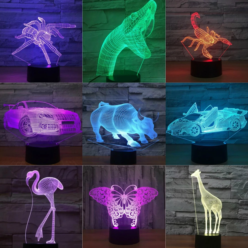 Špeciálny Odkaz 5 3D LED Lampa Pre UK Priateľovi