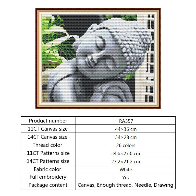 Spací Buddha Počíta Cross Stitch Súpravy Predaj Aida Textílie 14CT 11CT Vytlačené Plátno HOBBY Ručné Vyšívanie Súpravy Súpravy na Vyšívanie