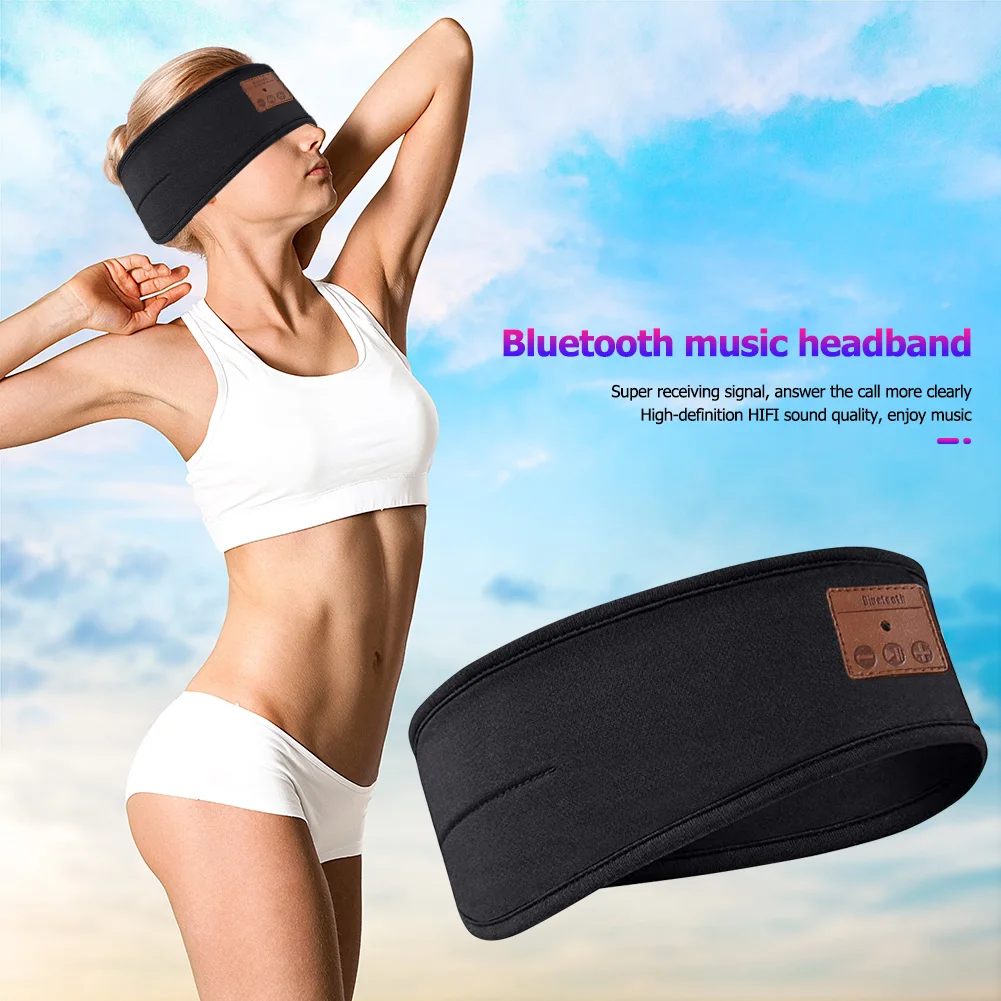 Bezdrôtový Bluetooth-kompatibilné 5.0 hlavový most Handsfree Športové Headset Nabíjateľná Hudby, Spanie Očná Maska pokrývku hlavy