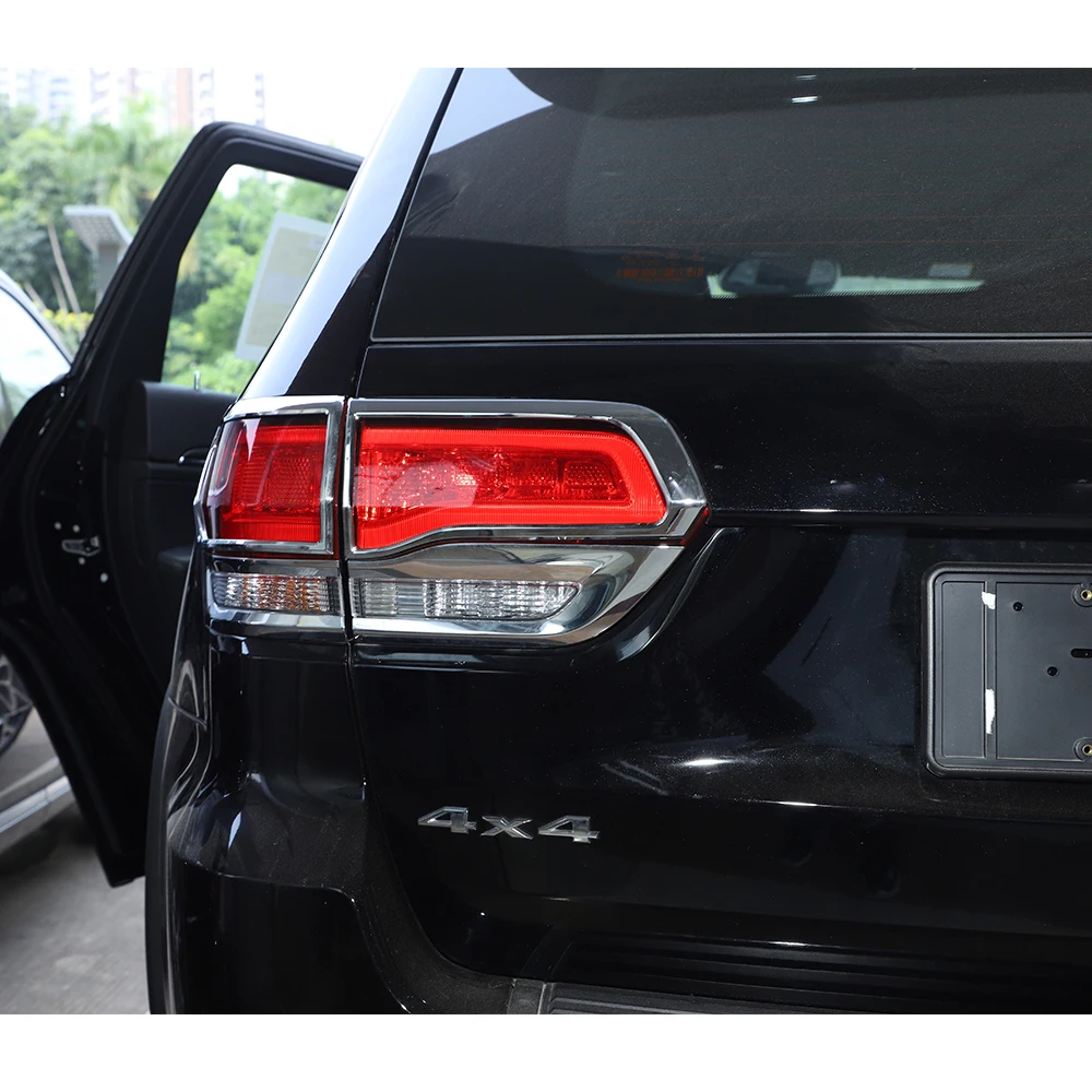 Chrome ABS Zadné zadné Svetlo Lampy Kryt Dekoratívne Výbava vhodný Na Jeep Grand Cherokee-2021 Exteriéru Automobilu Assessoires