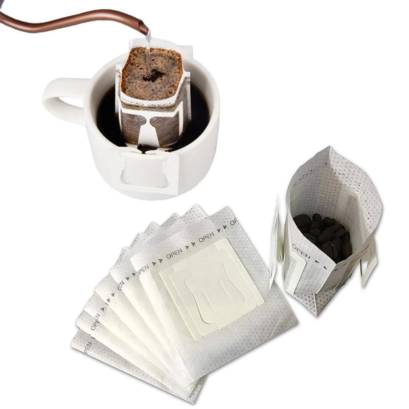 25pcs Kávy Filter Papierové Tašky Jednorazové Odkvapkávaniu Kávy Taška Prenosná Visí Ucho Štýlovo Espresso Kávy Príslušenstvo Čaj Infuser Nástroj