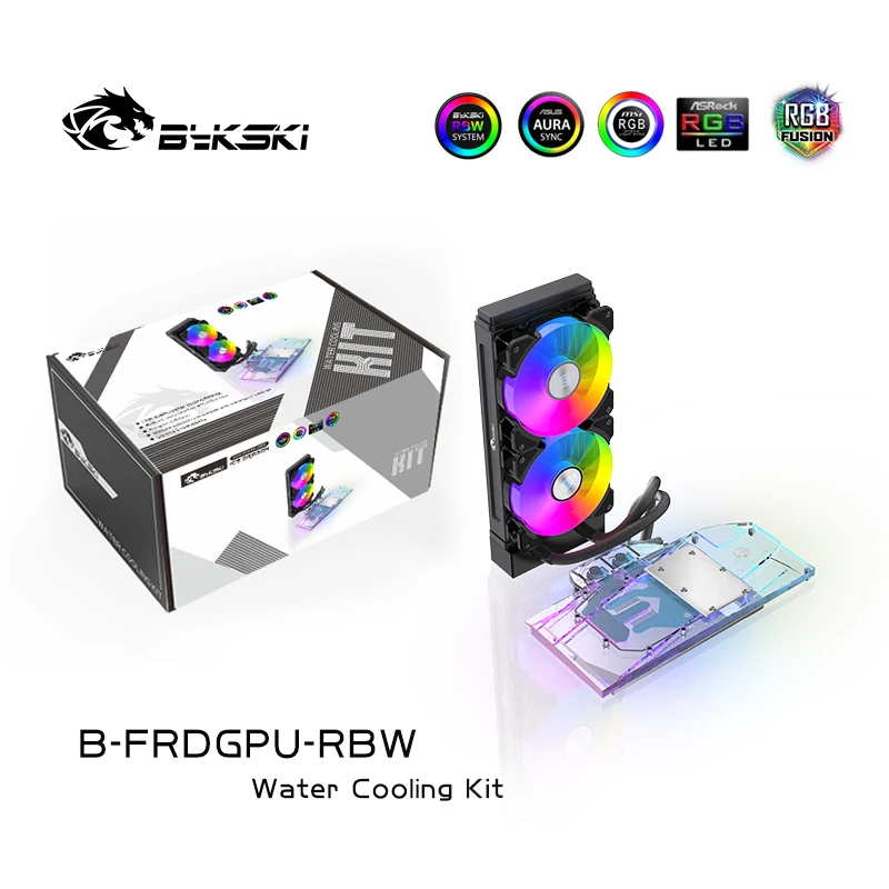 BYKSKI GPU Vodný Blok pre procesory AMD/NVIDIA grafiku cardWith 240mm Radiátor Vodného ČERPADLA A-RGB LED svetlo GPU Maskou Chladiča Ventilátor 120