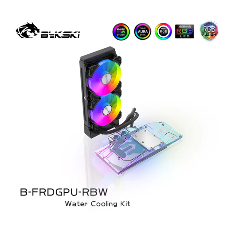 BYKSKI GPU Vodný Blok pre procesory AMD/NVIDIA grafiku cardWith 240mm Radiátor Vodného ČERPADLA A-RGB LED svetlo GPU Maskou Chladiča Ventilátor 120