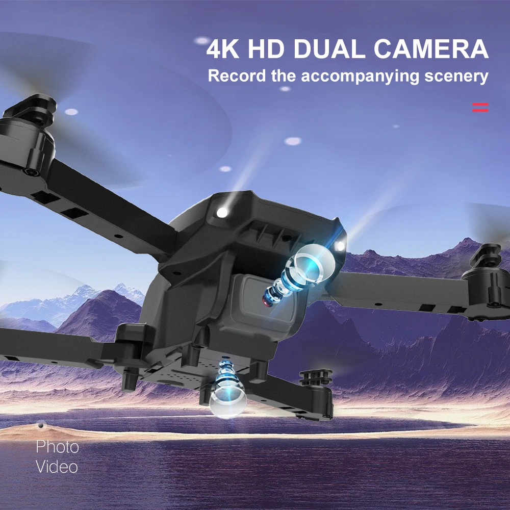2020 Nové Bezpilotné lietadlá S 4k Kamera HD Dual Kamera WIFI FPV Letecké Fotografie Vrtuľník Skladacia Quadcopter Dron Hračky Darček